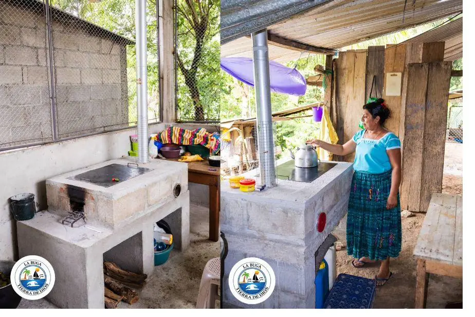 Efficient wood-burning stove installed in a rural Guatemalan kitchen