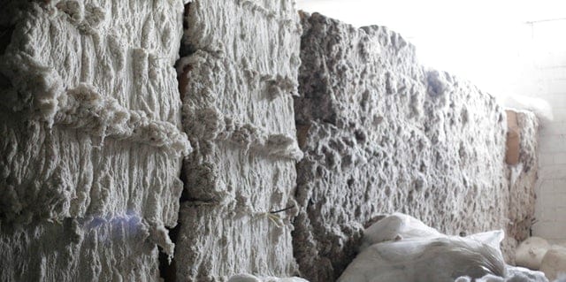 Recycled cotton bales